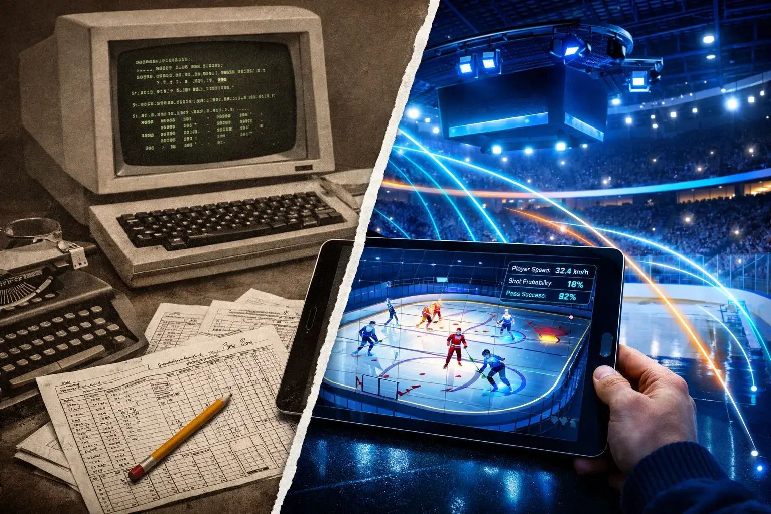 Vývoj hokejové analytiky od ručního sběru dat po moderní technologie